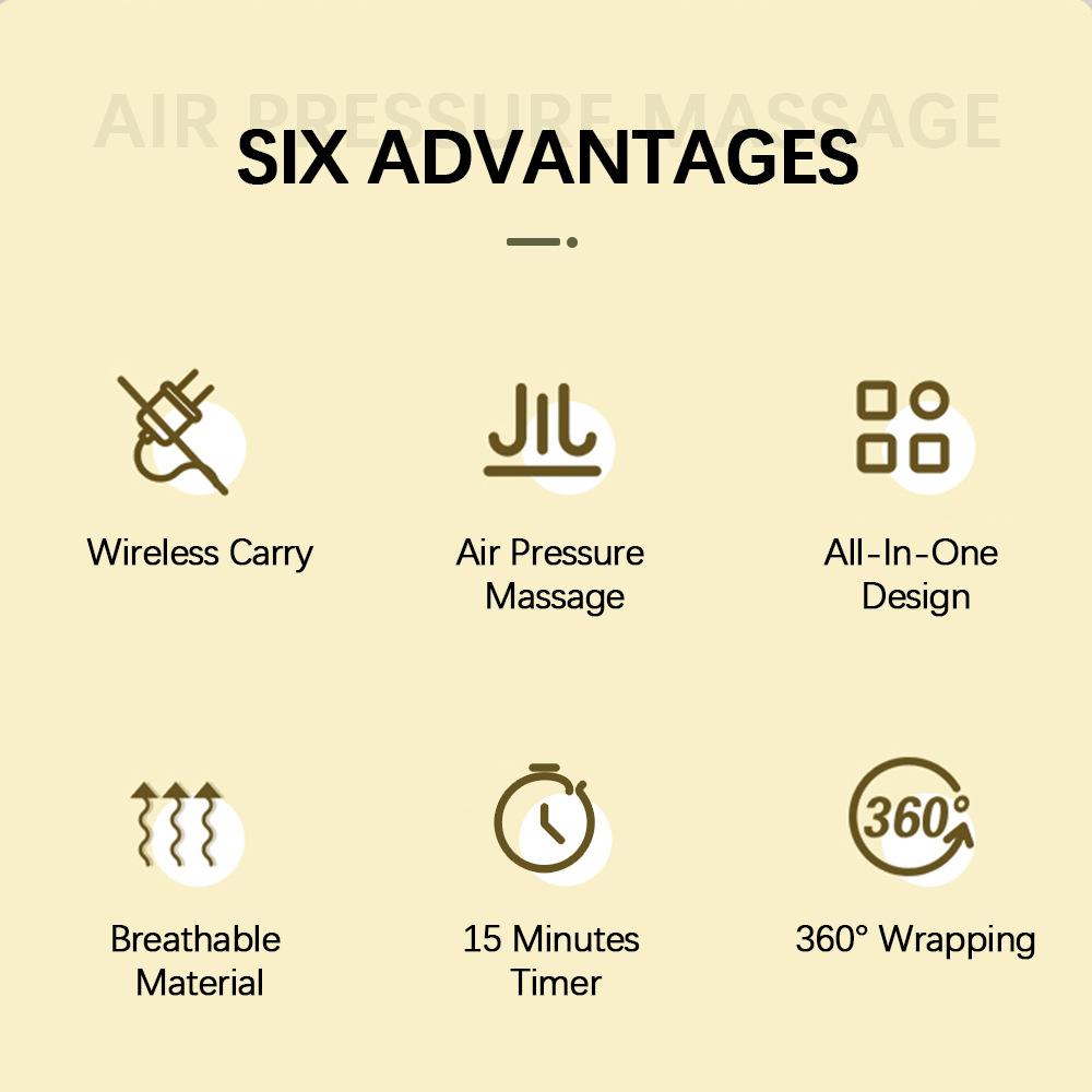 101418 Electric Leg Calf Massager Portable Arm Massager 3 Mode Air Pressure Airbag Vibration Massager for Muscle Pain Relief Relax Type A
101418 Electric Leg Calf Massager Portable Arm Massager 3 Mode Air Pressure Airbag Vibration Massager for Muscle Pain Relief Relax Type A