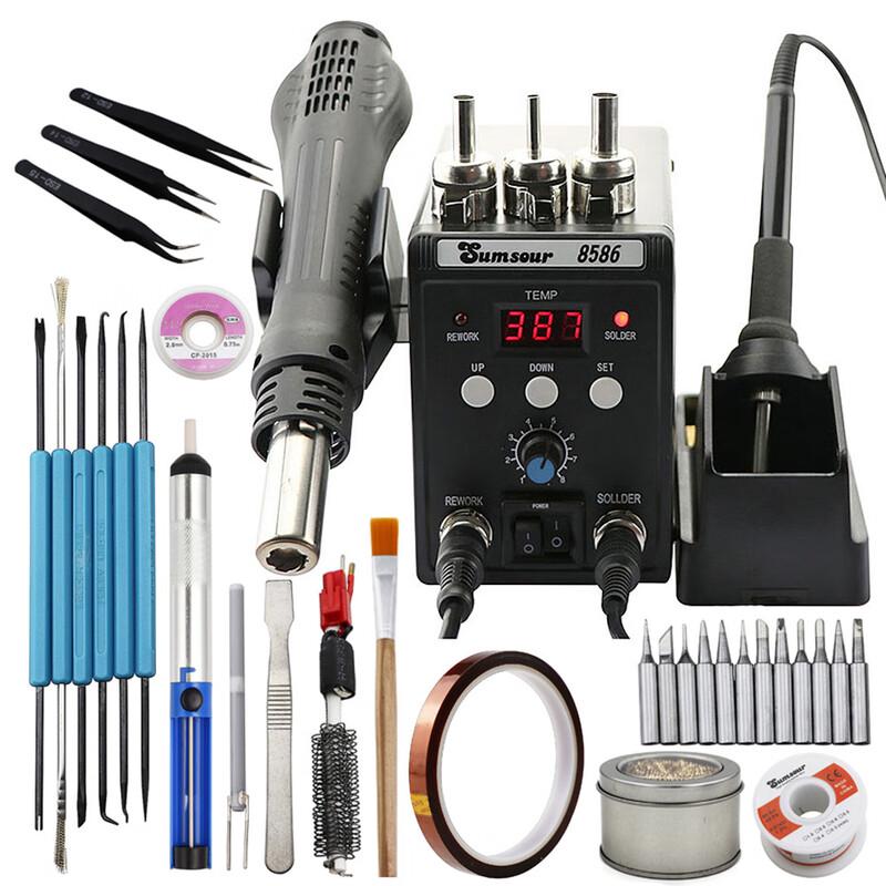 Xuan Zhizhun 8586 2-in-1 Soldering and Hot Air Rework Station CN plug (adapter included)
Xuan Zhizhun 8586 2-in-1 Soldering and Hot Air Rework Station CN plug (adapter included)