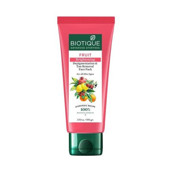Маска для лица с фруктами: против пигментации (100 г), Fruit Brightening Depigmentation & Tan Removal Face Pack, Biotique 9.125
Маска для лица с фруктами: против пигментации (100 г), Fruit Brightening Depigmentation & Tan Removal Face Pack, Biotique 9.125