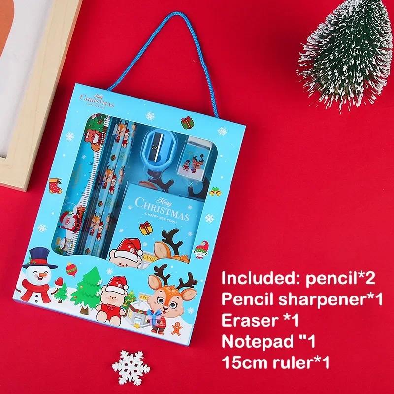 6Pcs/set Christmas Stationery Series (Ruler +Pencil +Eraser +Pencil Sharpener +Memo pad )Kit Kids Stationery Gifts Students синій
6Pcs/set Christmas Stationery Series (Ruler +Pencil +Eraser +Pencil Sharpener +Memo pad )Kit Kids Stationery Gifts Students синій