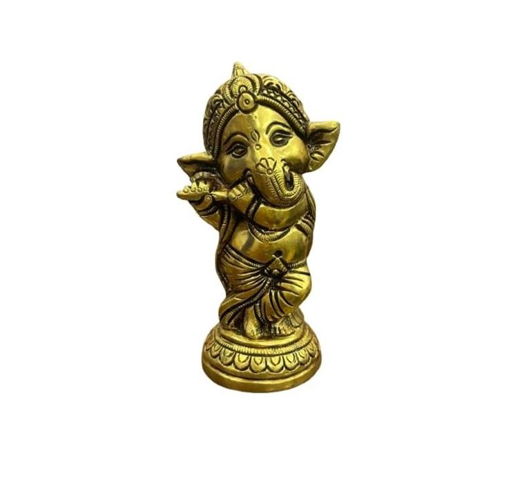 TreegoArt Handicraft Brass Lord Ganesh Statue in Dancing with A Flute Figurine for Home and Temple - 6 Inches Height (Approx) золотистий
TreegoArt Handicraft Brass Lord Ganesh Statue in Dancing with A Flute Figurine for Home and Temple - 6 Inches Height (Approx) золотистий