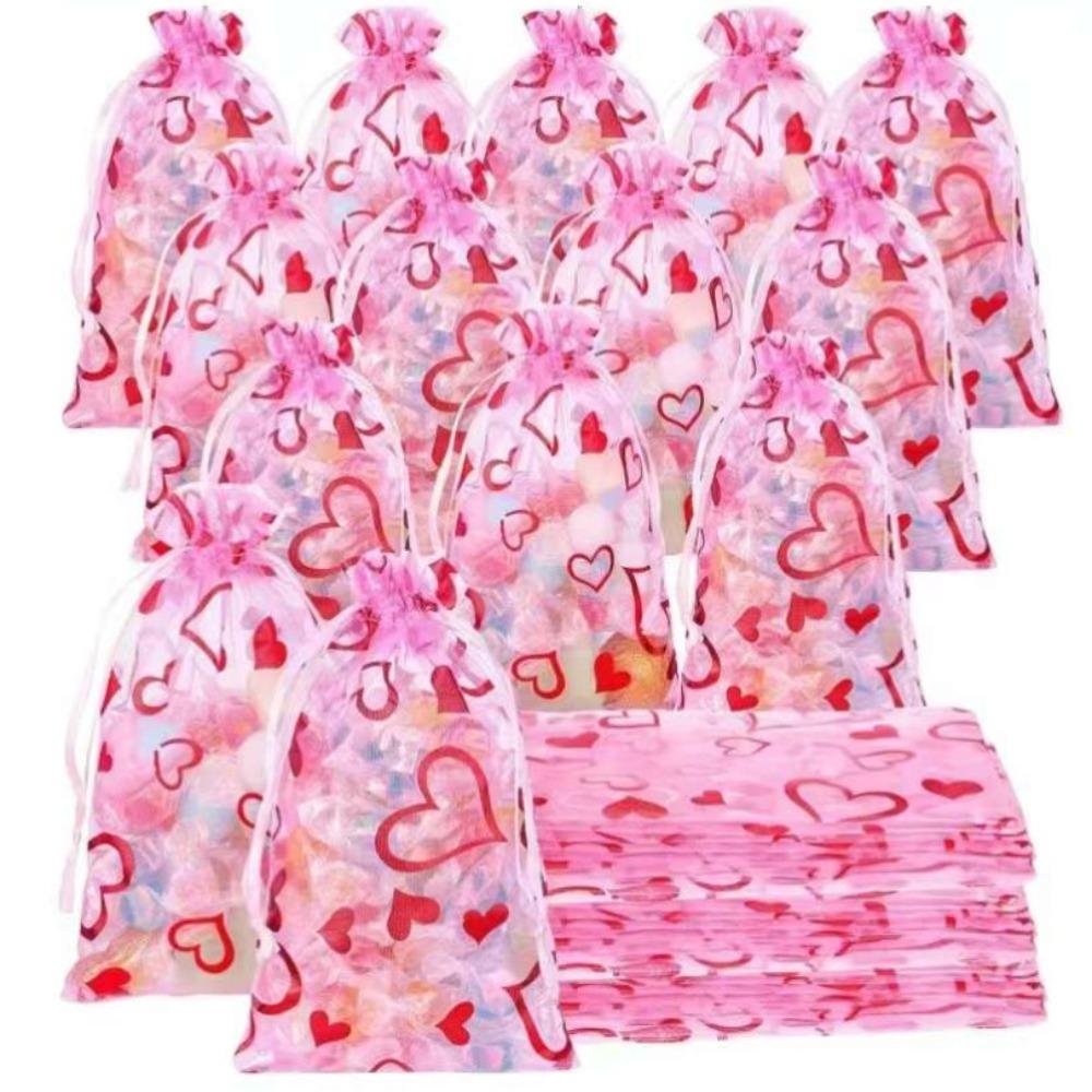 20PCS Valentines Day Organza Jewelry Bags Drawstring Earring Packaging Bags Jewelry Organizer 8x10cm
20PCS Valentines Day Organza Jewelry Bags Drawstring Earring Packaging Bags Jewelry Organizer 8x10cm