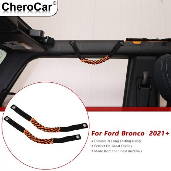 2 Pack Roll Bar Grab Handles for Ford Bronco Paracord Grip Handle Black&Orange
2 Pack Roll Bar Grab Handles for Ford Bronco Paracord Grip Handle Black&Orange
