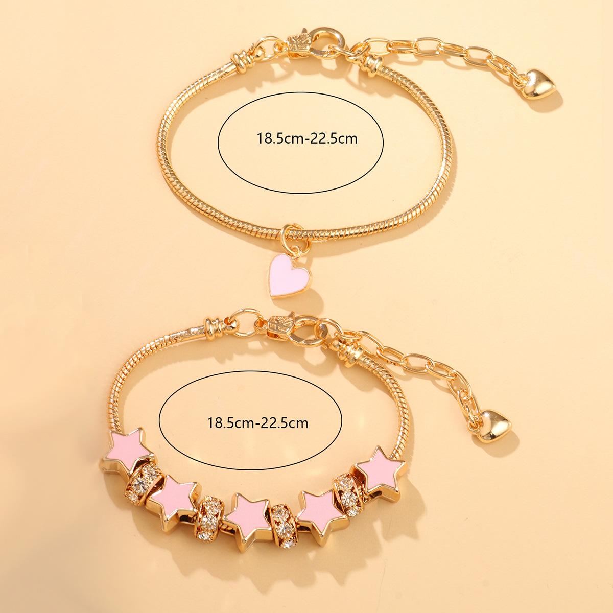 DIY Bracelet Pink Star Love Pendant.
DIY Bracelet Pink Star Love Pendant.