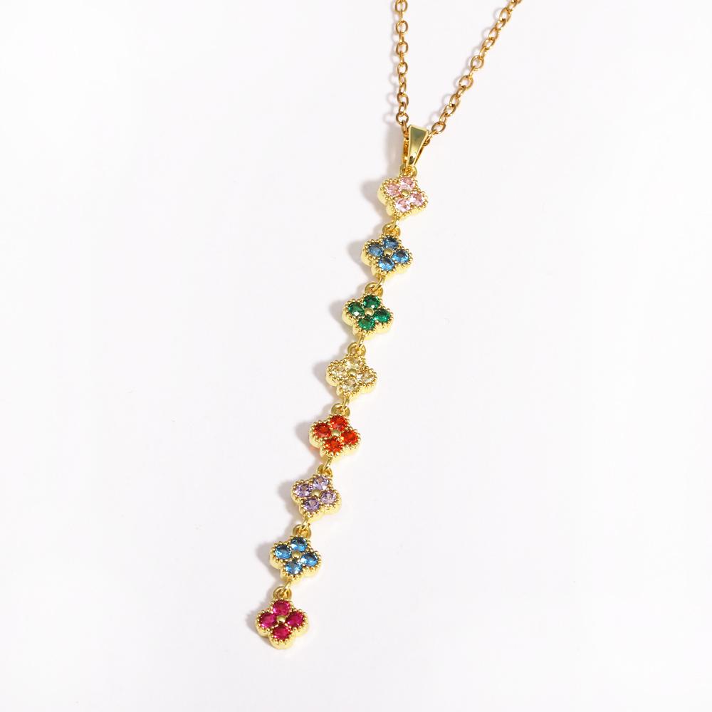 Vintage Geometric Colorful Zircon Long Pendant Necklace for Women Gold Plated Stainless Steel Collar Necklaces Jewelry Gifts
Vintage Geometric Colorful Zircon Long Pendant Necklace for Women Gold Plated Stainless Steel Collar Necklaces Jewelry Gifts