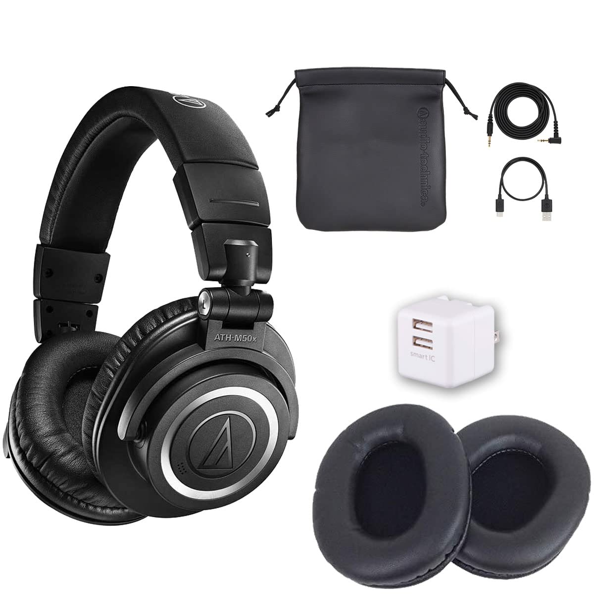 Perfect Set Genuine ear pads USB 2 port AC adapter Wireless headphones ATH-M50xBT2 - HP-M50x, -
Perfect Set Genuine ear pads USB 2 port AC adapter Wireless headphones ATH-M50xBT2 - HP-M50x, -
