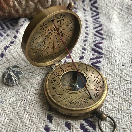 Brass pocket compass w/sundial compass handmade compass nautical compass gifts for him
Brass pocket compass w/sundial compass handmade compass nautical compass gifts for him