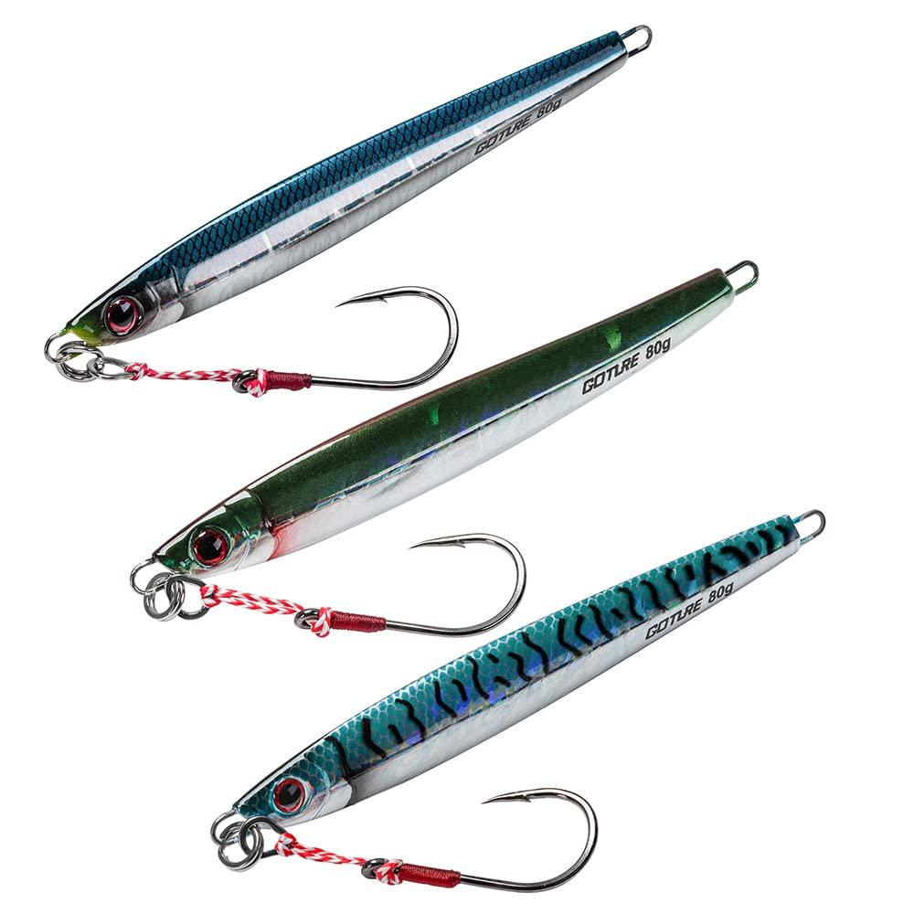 Goture Metal Jig Set 60g Long Jig Paravertical Offshore Jigging Seabass Red Sea Bream Yellowtail Kingfish Red Sea Bream Amberjack Spanish Mackerel Sea
Goture Metal Jig Set 60g Long Jig Paravertical Offshore Jigging Seabass Red Sea Bream Yellowtail Kingfish Red Sea Bream Amberjack Spanish Mackerel Sea