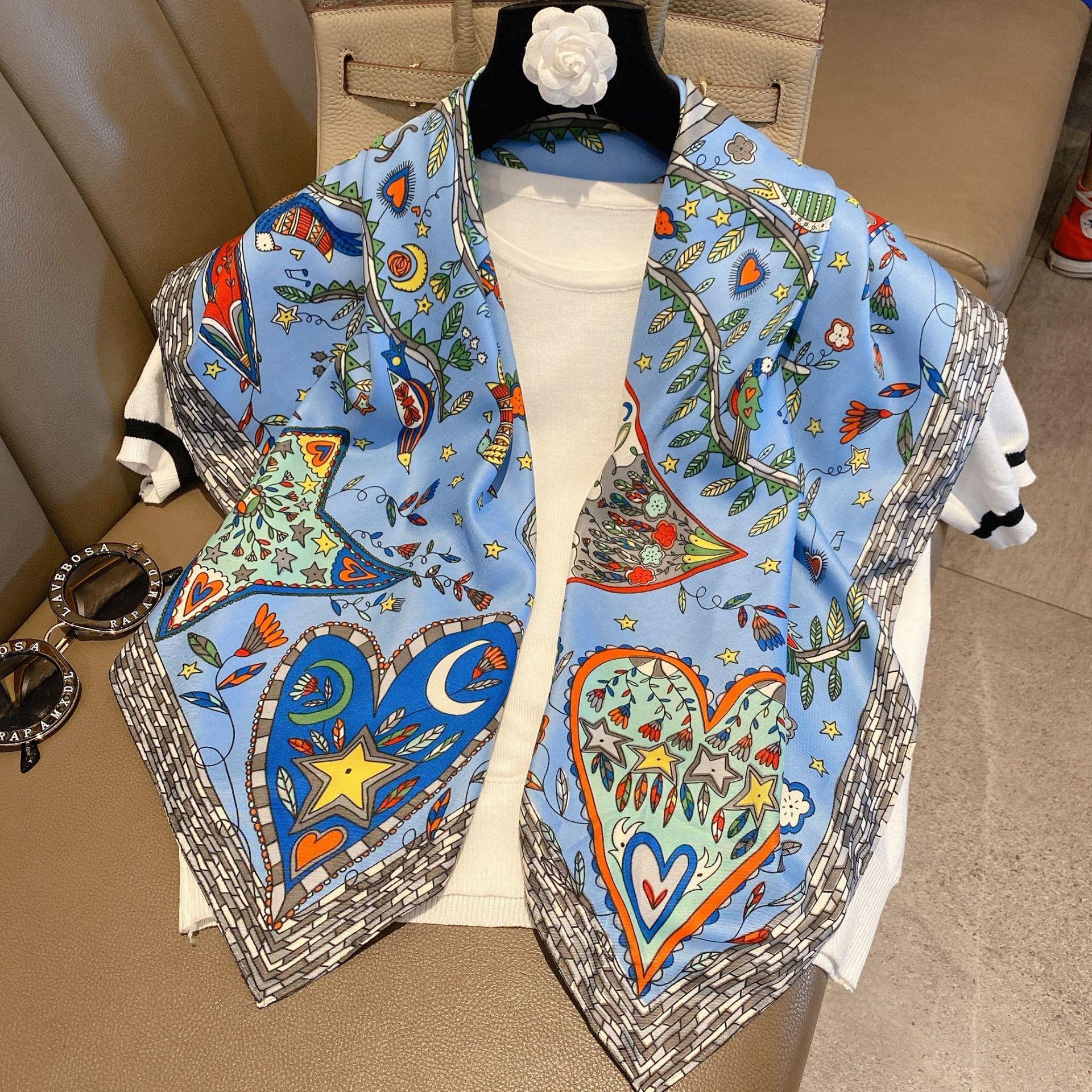 Geometric Pattern Scarf Imitation Silk Satin Shawl Thin Summer Sunscreen Bandana Outdoor Handbag Decoration Scarf Headscarf
Geometric Pattern Scarf Imitation Silk Satin Shawl Thin Summer Sunscreen Bandana Outdoor Handbag Decoration Scarf Headscarf