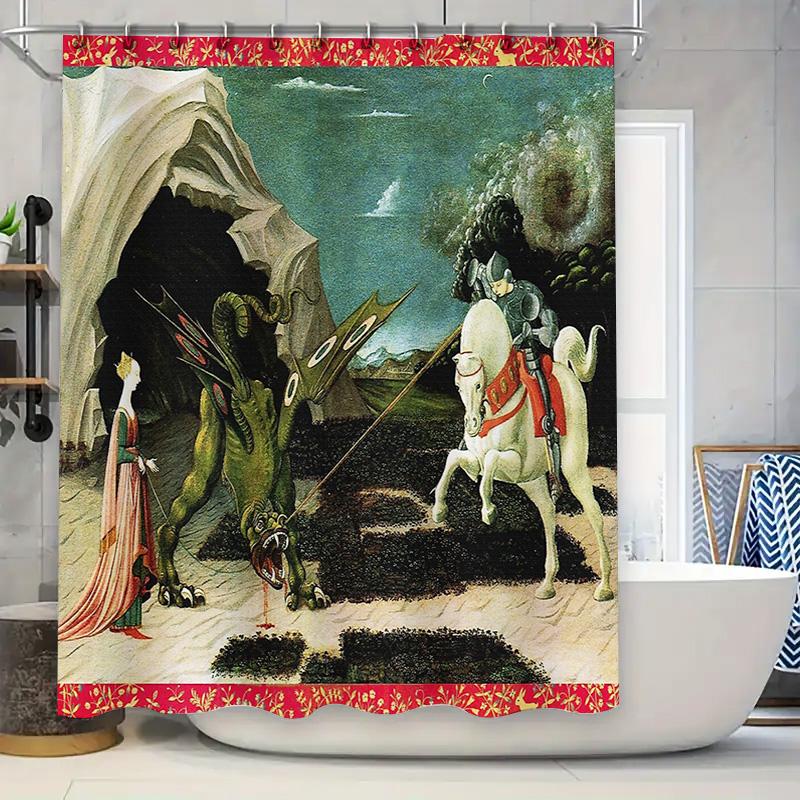 Medieval Dragon Knight Tapestry Shower Curtain Fantasy Art Home Decor Gothic Wall Hanging Vintage Tapestry W60H190(CM)-1 Pcs
Medieval Dragon Knight Tapestry Shower Curtain Fantasy Art Home Decor Gothic Wall Hanging Vintage Tapestry W60H190(CM)-1 Pcs