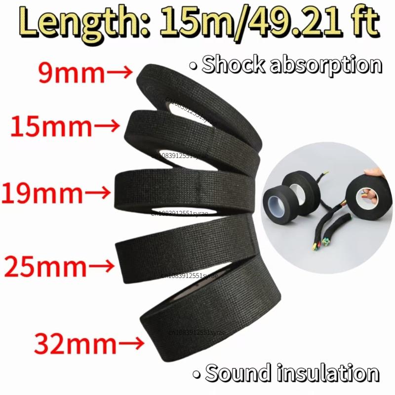 15m Automotive Cloth Tape Electrical Insulating Fabric Tapes Heat Resistance Thermal Car Tape Waterproof Soundproof Wires Tape 9mm&1roll чёрный
15m Automotive Cloth Tape Electrical Insulating Fabric Tapes Heat Resistance Thermal Car Tape Waterproof Soundproof Wires Tape 9mm&1roll чёрный