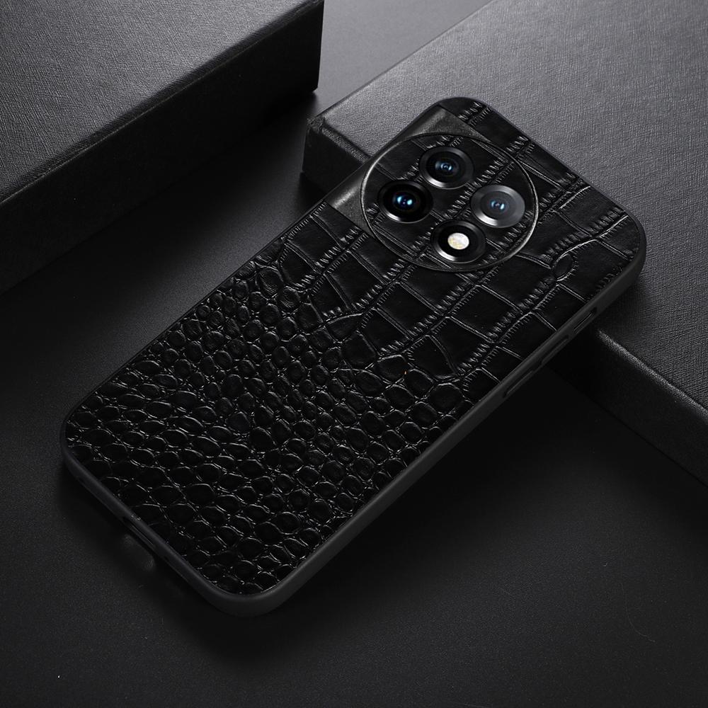 For OnePlus 11 5G Crocodile Texture Phone Case Genuine Cowhide Leather Coated PC+TPU Anti-Scratch Shell Black
For OnePlus 11 5G Crocodile Texture Phone Case Genuine Cowhide Leather Coated PC+TPU Anti-Scratch Shell Black
