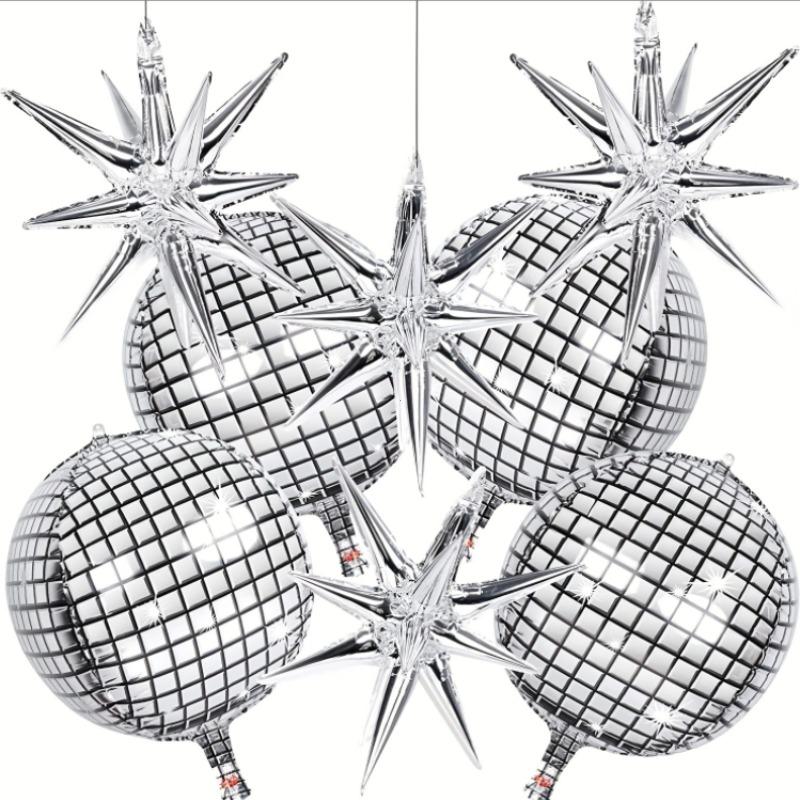 8-piece set - Metal star balloons and silver star balloons for disco party decoration are suitable for graduation birthday parties серебряный
8-piece set - Metal star balloons and silver star balloons for disco party decoration are suitable for graduation birthday parties серебряный