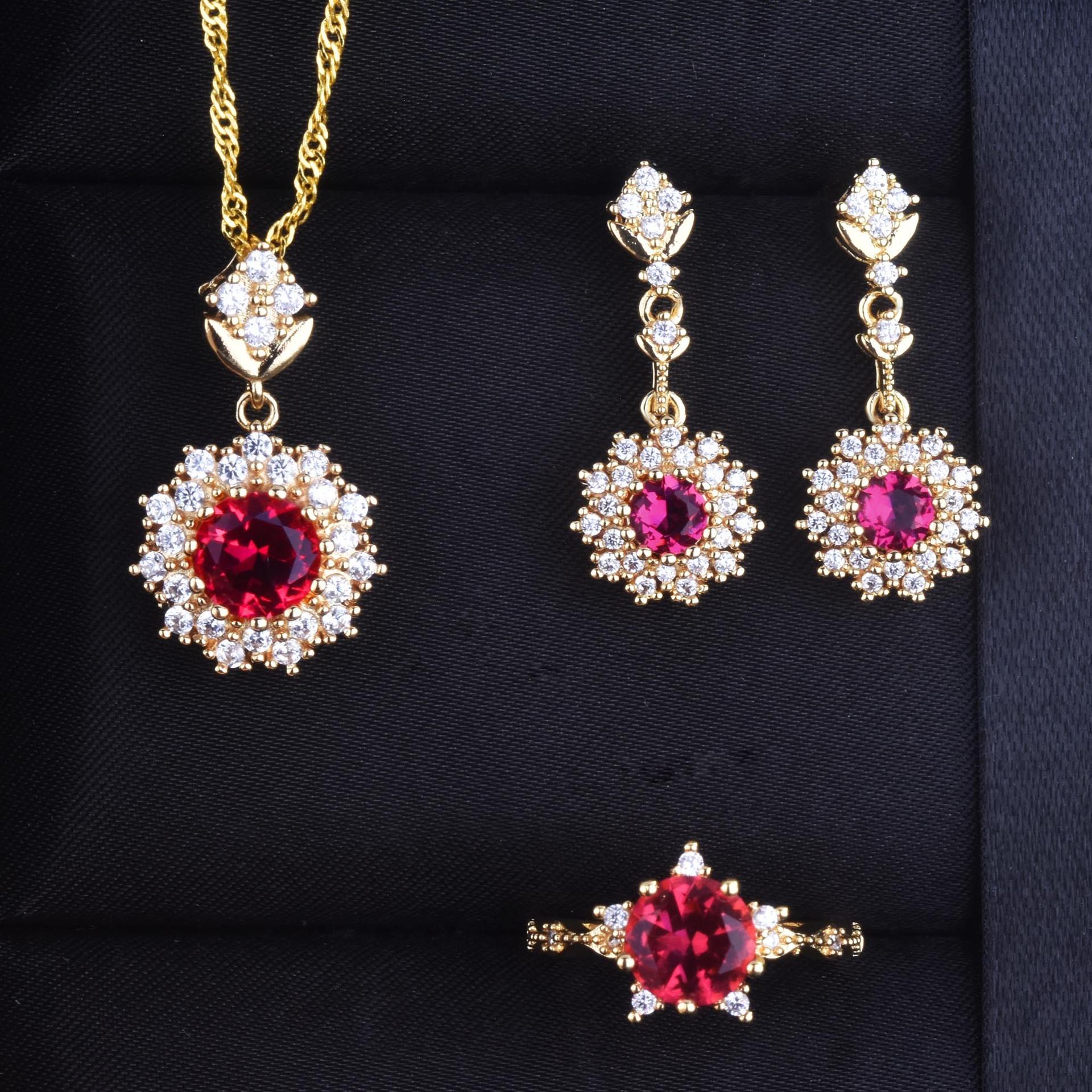 Charming Round Purple/Red Crystal Pendants Necklaces Drop Earrings Rings Jewelry Sets for Women Wedding Engagement Bridal Sets Red&resizable
Charming Round Purple/Red Crystal Pendants Necklaces Drop Earrings Rings Jewelry Sets for Women Wedding Engagement Bridal Sets Red&resizable