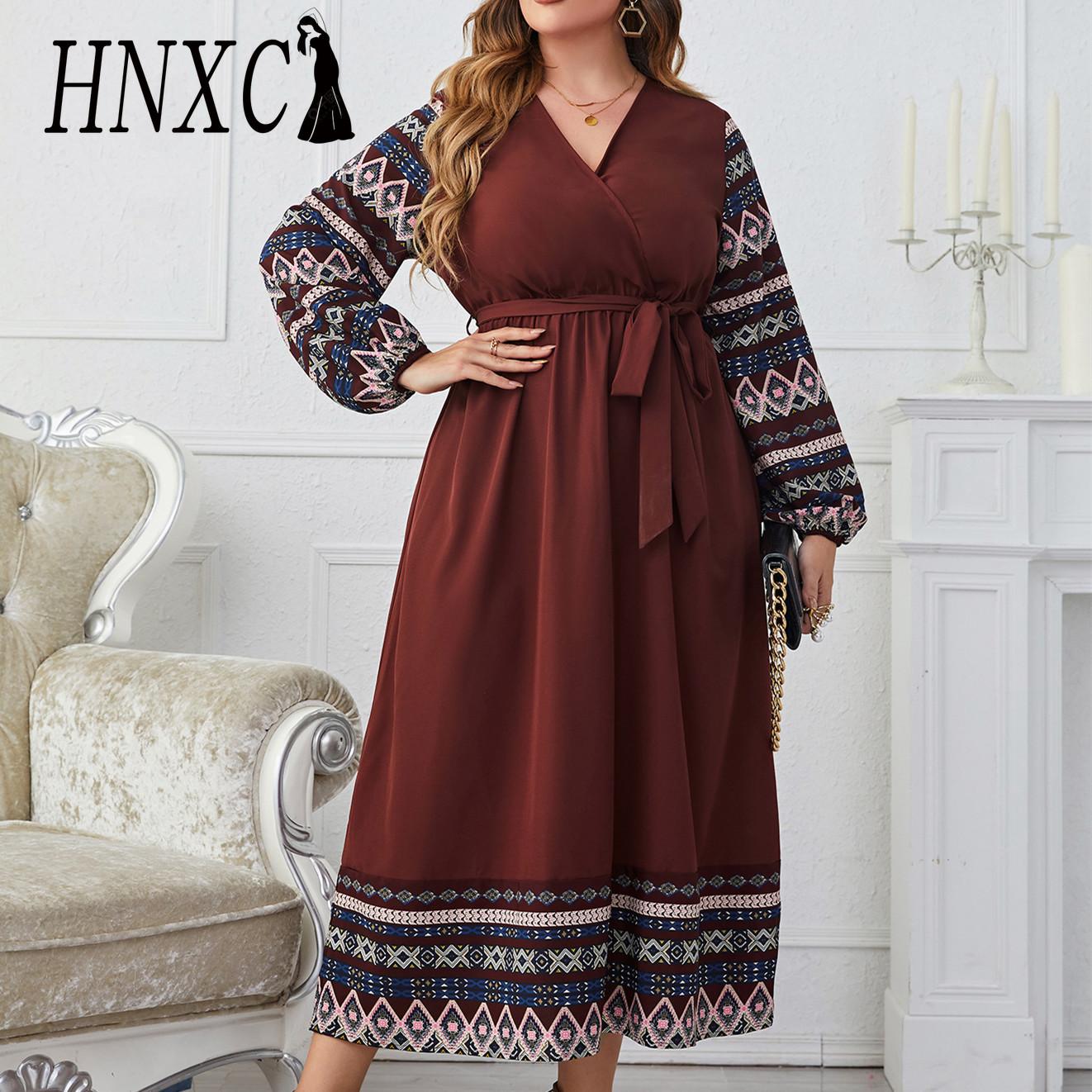 HNXC женские модные осенне-зимние повседневные платья с длинными рукавами и v-образным вырезом с ромбическим принтом большого размера
HNXC женские модные осенне-зимние повседневные платья с длинными рукавами и v-образным вырезом с ромбическим принтом большого размера
