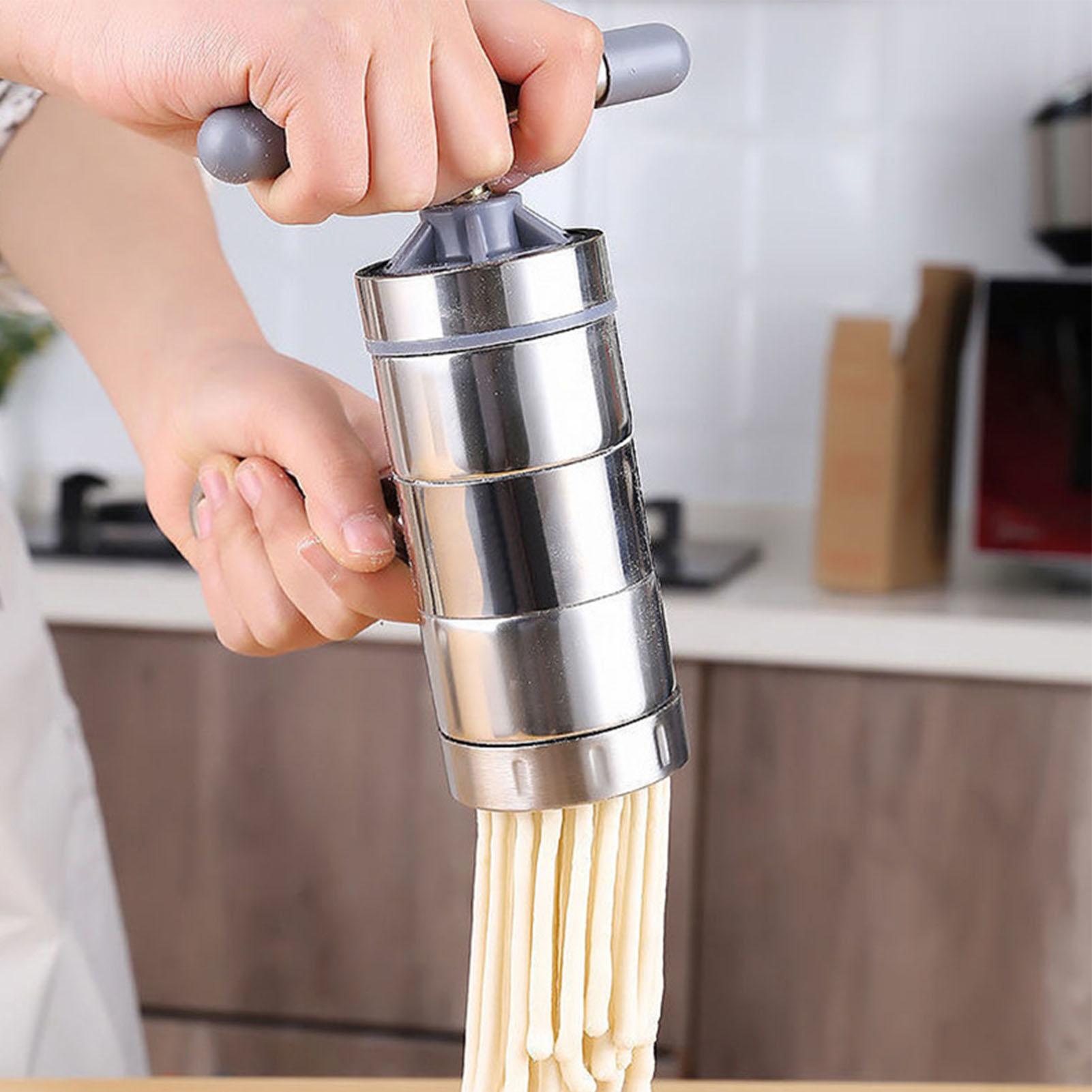 5 Molds Stainless Steel Manual Noodle Maker Manual Dough Press Pasta Maker Machine For Fresh Homemade Lasagne Noodles
5 Molds Stainless Steel Manual Noodle Maker Manual Dough Press Pasta Maker Machine For Fresh Homemade Lasagne Noodles