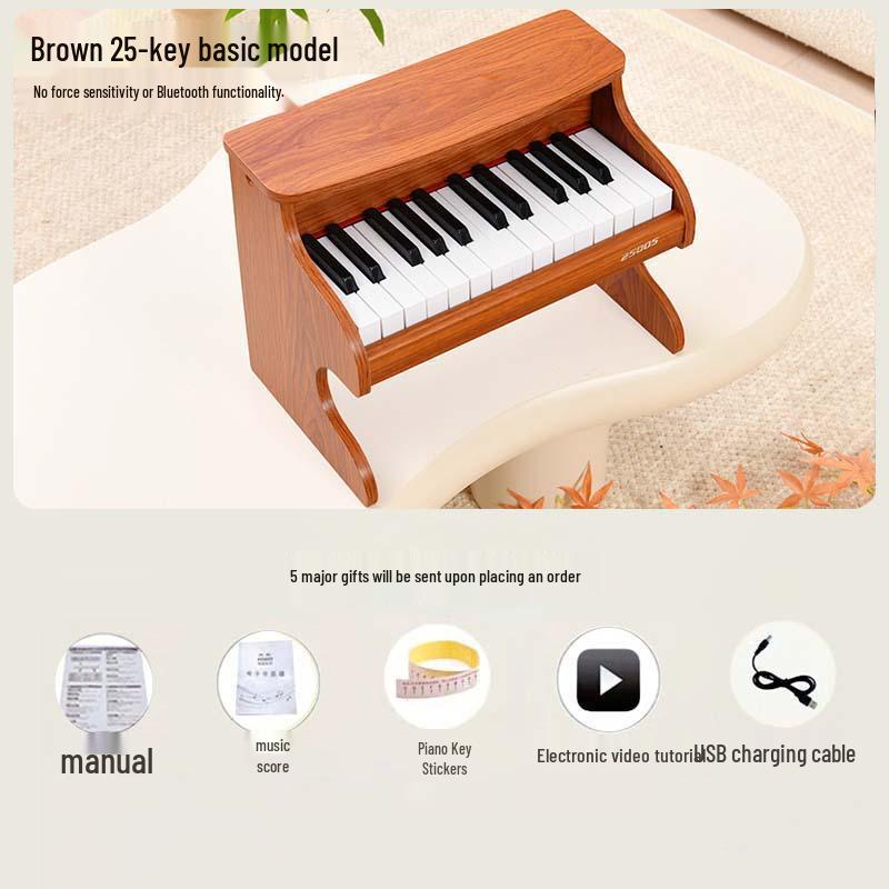25-Key Wooden Electronic Toy Piano for Kids - Musical Keyboard Gift for Beginners, Babies, Toddlers, Boys & Girls
25-Key Wooden Electronic Toy Piano for Kids - Musical Keyboard Gift for Beginners, Babies, Toddlers, Boys & Girls