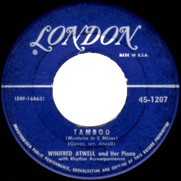 7inch Record WINIFRED ATWELL Tamboo Crazy Words Crazy Tune 451207 London Records UK Jazz Used
7inch Record WINIFRED ATWELL Tamboo Crazy Words Crazy Tune 451207 London Records UK Jazz Used