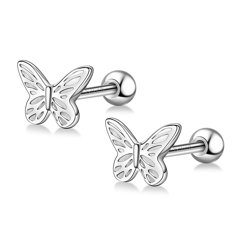 earrings ladies Leave it on second piercing first piercing 925 silver Compatible with metal allergies screw type Smaller 18K coating butterfly silver
earrings ladies Leave it on second piercing first piercing 925 silver Compatible with metal allergies screw type Smaller 18K coating butterfly silver