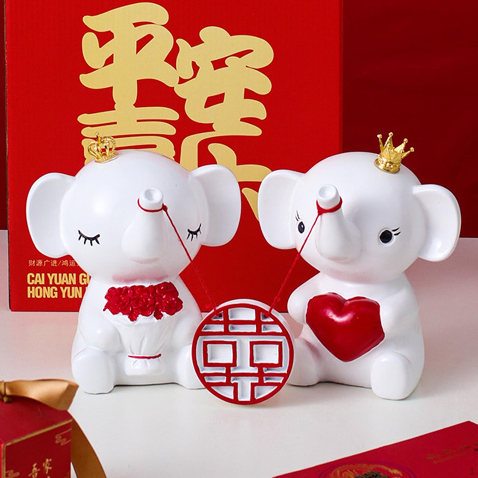 1 Pair Couple Elephant Figurine Resin Animal Statue Collectible Sculpture Crafts for Office Dining
1 Pair Couple Elephant Figurine Resin Animal Statue Collectible Sculpture Crafts for Office Dining