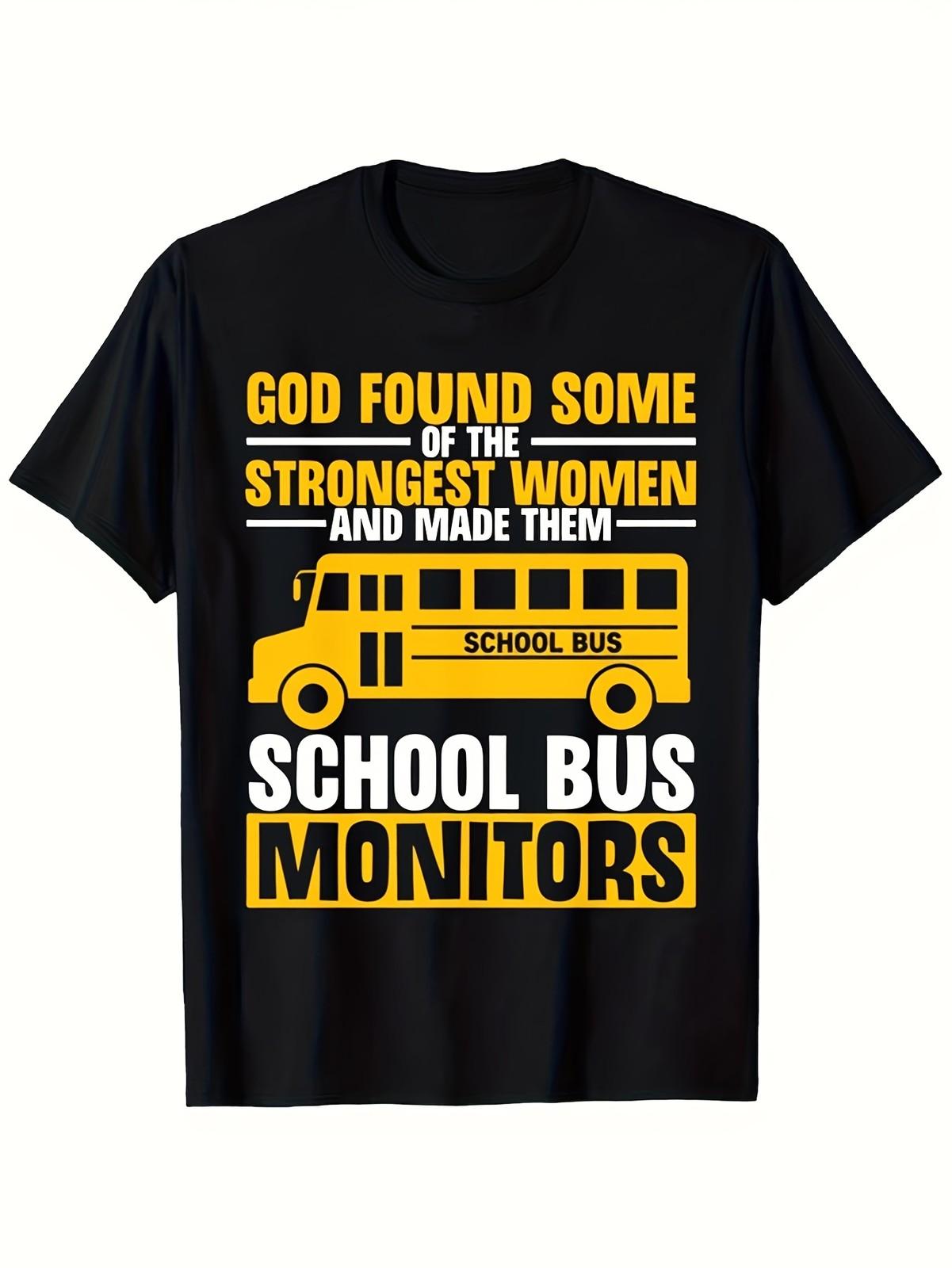 Women S Funny School Bus Monitor Graphic T-Shirt - God Found Some Strong Women 5XL різнокольоровий
Women S Funny School Bus Monitor Graphic T-Shirt - God Found Some Strong Women 5XL різнокольоровий