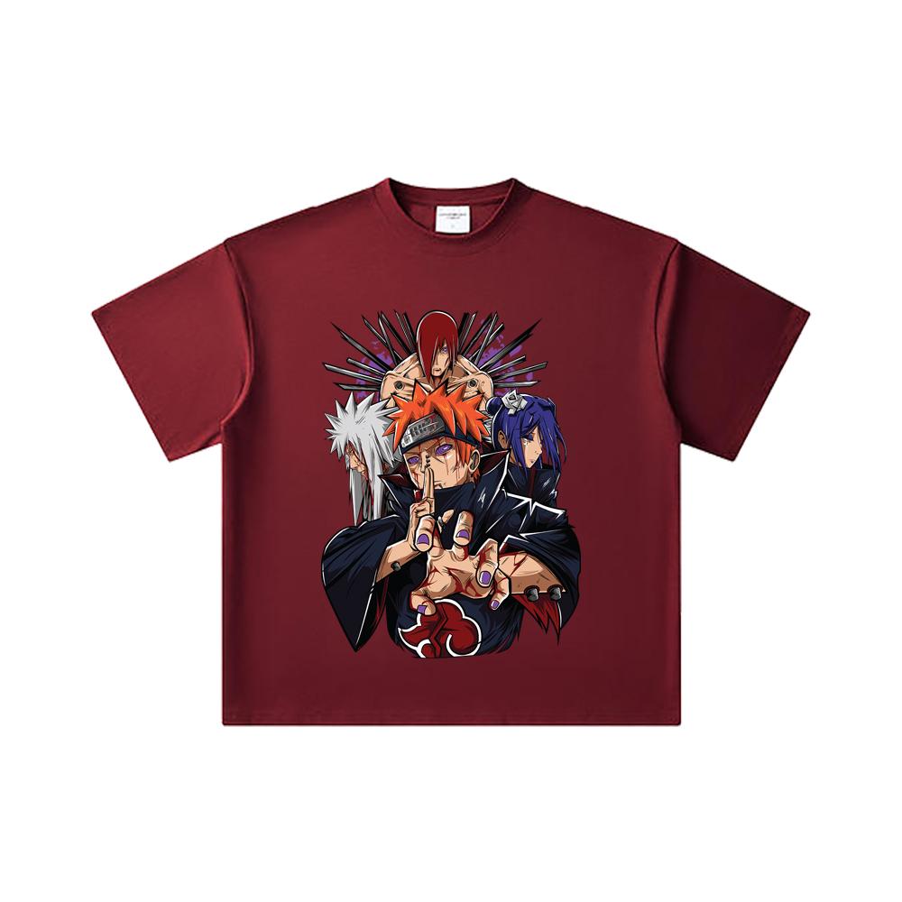 260 GSM Double Yarn 32 Count 100% Cotton Naruto V10 Pain Print Unisex Heavy Cotton T Shirt 2XL вина червоного кольору
260 GSM Double Yarn 32 Count 100% Cotton Naruto V10 Pain Print Unisex Heavy Cotton T Shirt 2XL вина червоного кольору