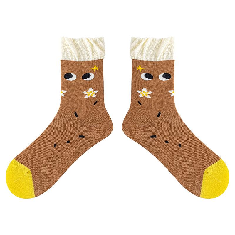 Mid-calf Socks Featuring Cute Cartoon Illustrations for Couples, Suitable for Summer. 1 pair
Mid-calf Socks Featuring Cute Cartoon Illustrations for Couples, Suitable for Summer. 1 pair