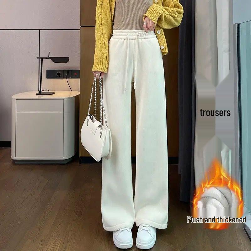 Women s High-Waisted Fleece Wide-Leg Pants - Thickened for Autumn, Slimming Petite Fit, Casual Straight-Leg Style 3XL for 140-160 jin
Women s High-Waisted Fleece Wide-Leg Pants - Thickened for Autumn, Slimming Petite Fit, Casual Straight-Leg Style 3XL for 140-160 jin