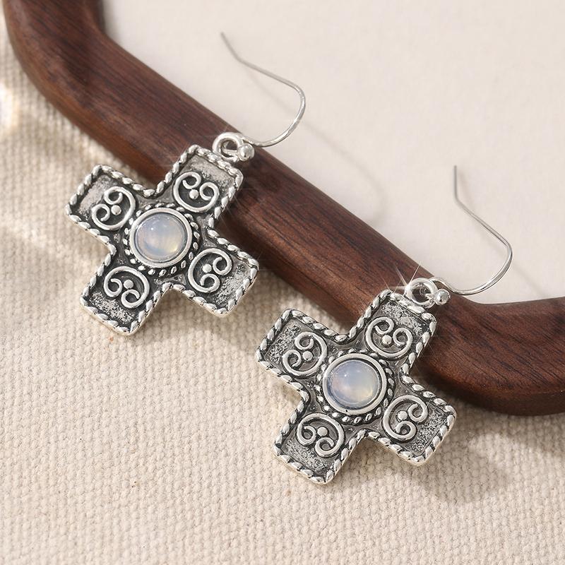 Ethnic Copper Color Inlaid Imitation Moonstone Copper Dangle Women s Earrings Hand Carved Pattern Earrings Woman Vintage Zircon
Ethnic Copper Color Inlaid Imitation Moonstone Copper Dangle Women s Earrings Hand Carved Pattern Earrings Woman Vintage Zircon