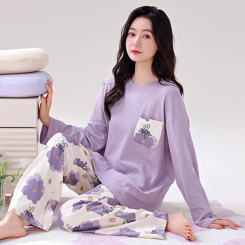 Pajamas with chest pads, women s spring and autumn pure cotton long-sleeved new cotton large-size loungewear, spring and autumn set xxxl recommended 80-90kg
Pajamas with chest pads, women s spring and autumn pure cotton long-sleeved new cotton large-size loungewear, spring and autumn set xxxl recommended 80-90kg