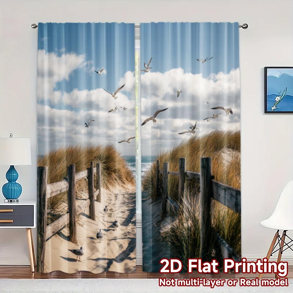 Set Of 2 Flat Printing Curtains Without Rod Seagulls Path Popular Curtain Cloth Durable Polyester Fabric Gifts W100*H70(CM)-Rod Pocket&1PCS
Set Of 2 Flat Printing Curtains Without Rod Seagulls Path Popular Curtain Cloth Durable Polyester Fabric Gifts W100*H70(CM)-Rod Pocket&1PCS