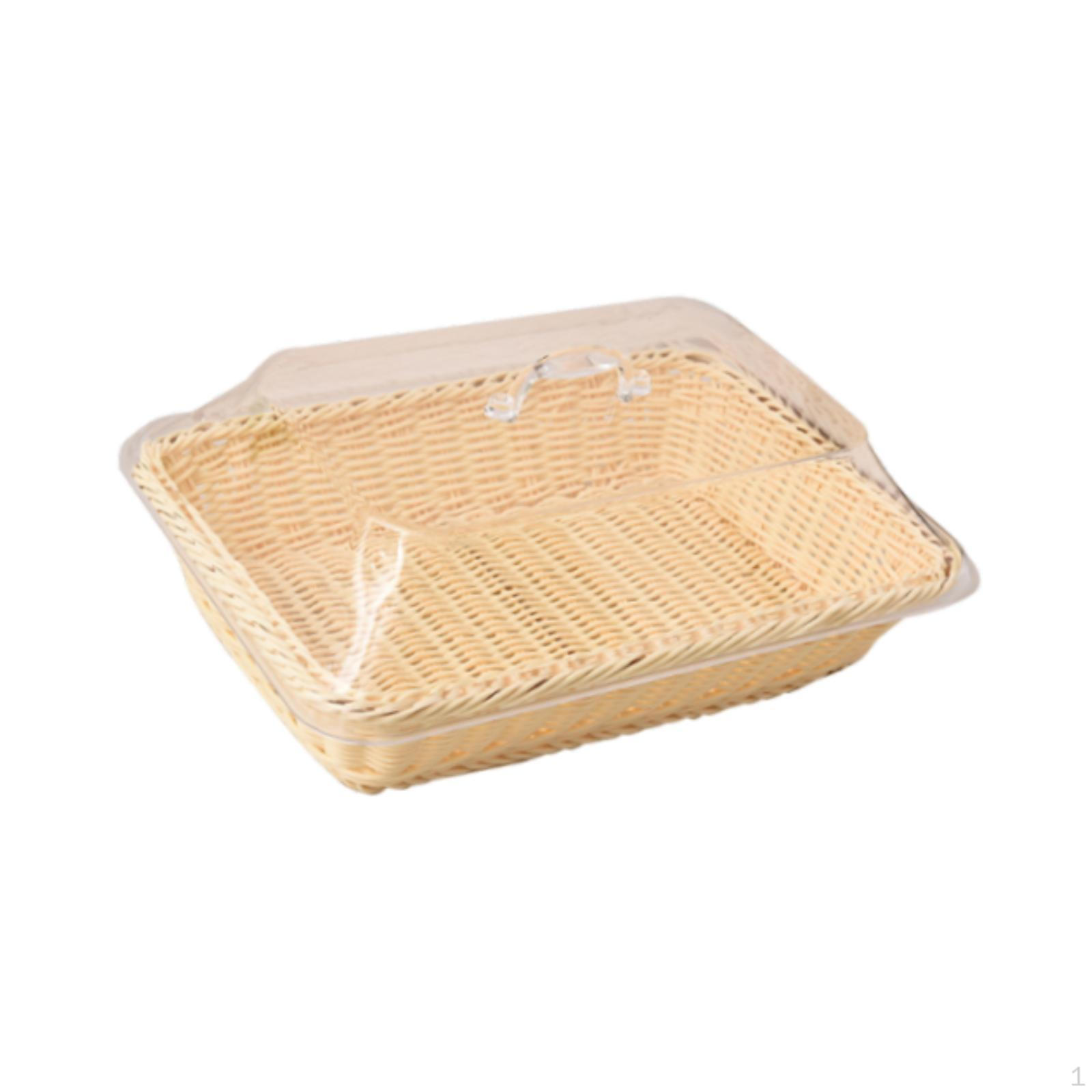 , Rattan Imitation, Fruit Tray, Rustic Presentation of Food And Vegetables with Dustproof Cover, 35cmx25cmx15cm
, Rattan Imitation, Fruit Tray, Rustic Presentation of Food And Vegetables with Dustproof Cover, 35cmx25cmx15cm