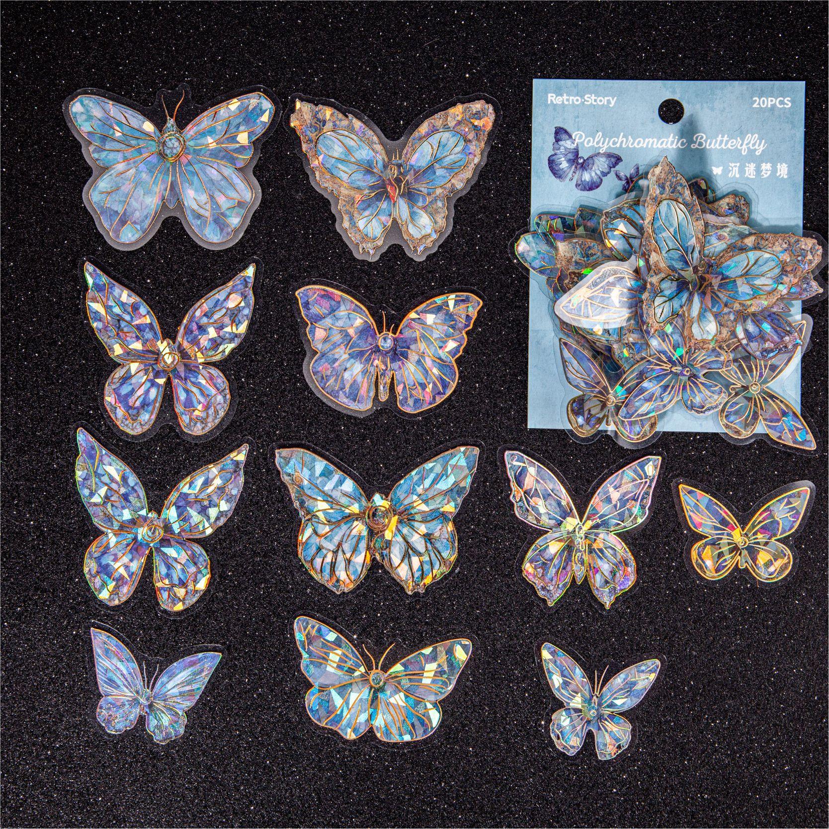 20-Piece Retro Glitter Butterfly Sticker Pack, Sparkly Decor for Journal & Scrapbook
20-Piece Retro Glitter Butterfly Sticker Pack, Sparkly Decor for Journal & Scrapbook
