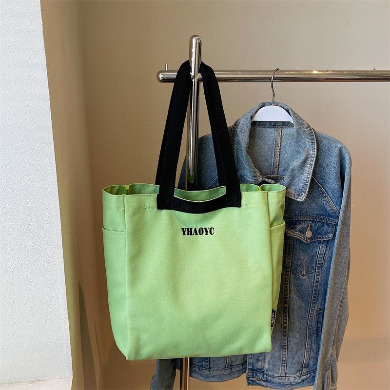 Couple Simple Commute Class Canvas Bag Female College Student Casual Versatile Tote Bag Korean Large-Capacity Shopping Bag зелений
Couple Simple Commute Class Canvas Bag Female College Student Casual Versatile Tote Bag Korean Large-Capacity Shopping Bag зелений