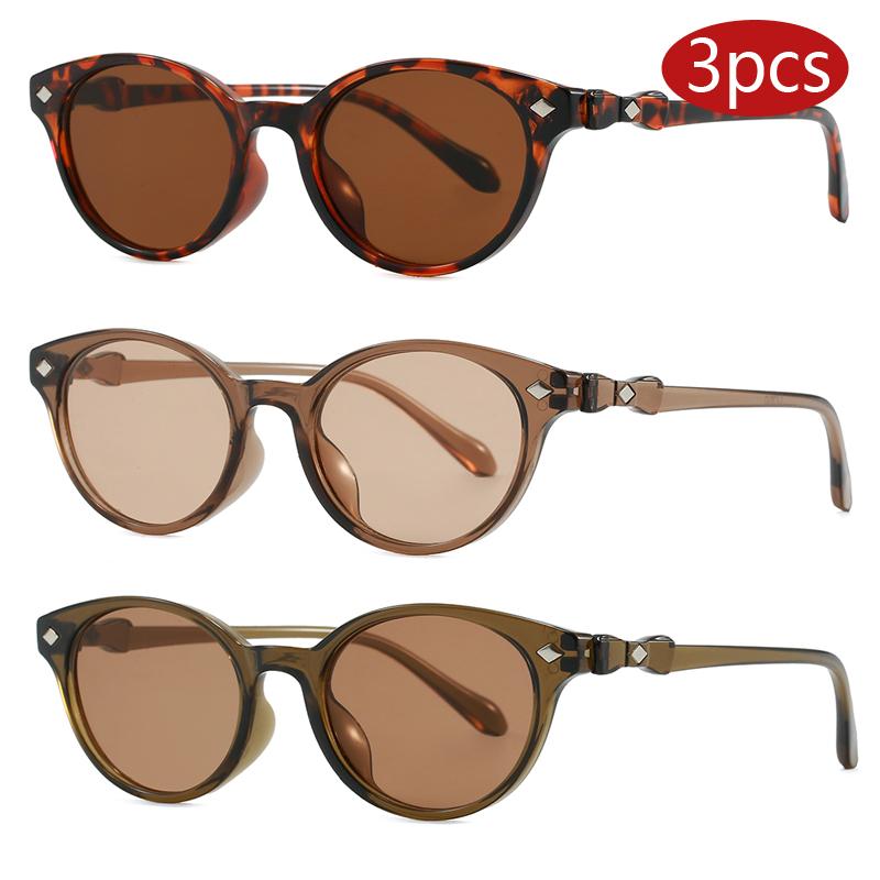 3pcs Fashion Brand Small Frame Oval Sunglasses Bow Tie Versatile Street Photography Sun Glasses Vintage Driving Commute Eyewear
3pcs Fashion Brand Small Frame Oval Sunglasses Bow Tie Versatile Street Photography Sun Glasses Vintage Driving Commute Eyewear