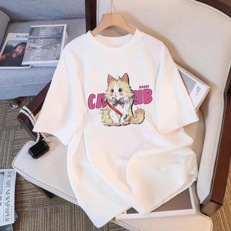 Women s Chic Korean-Style Cartoon Print T-Shirt, Loose Fit, Round Neck, Short Sleeves - Summer 2025 Trend Large
Women s Chic Korean-Style Cartoon Print T-Shirt, Loose Fit, Round Neck, Short Sleeves - Summer 2025 Trend Large