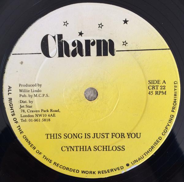 12inch Record CYNTHIA SCHLOSS - This Song Is Just For You CRT22 Charm 198- UK Reggae, Ska & Dub Used
12inch Record CYNTHIA SCHLOSS - This Song Is Just For You CRT22 Charm 198- UK Reggae, Ska & Dub Used