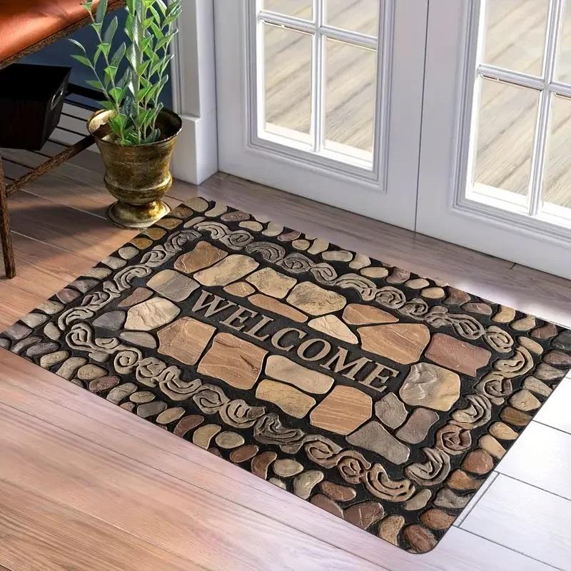 Black Welcome Doormat with Golden Musical Notes Design for Entryway Kitchen Bathroom Non Slip Floor Mat Indoor Outdoor Use 40x60cm
Black Welcome Doormat with Golden Musical Notes Design for Entryway Kitchen Bathroom Non Slip Floor Mat Indoor Outdoor Use 40x60cm