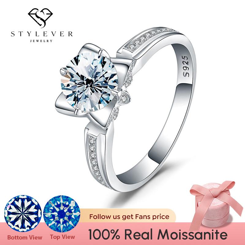Сертифицированные Stylever роскошные кольца с муассанитом и цветком из драгоценного камня 1 карат для женщин, ювелирные изделия из стерлингового серебра 925 пробы, свадебный подарок на помолвку
Сертифицированные Stylever роскошные кольца с муассанитом и цветком из драгоценного камня 1 карат для женщин, ювелирные изделия из стерлингового серебра 925 пробы, свадебный подарок на помолвку