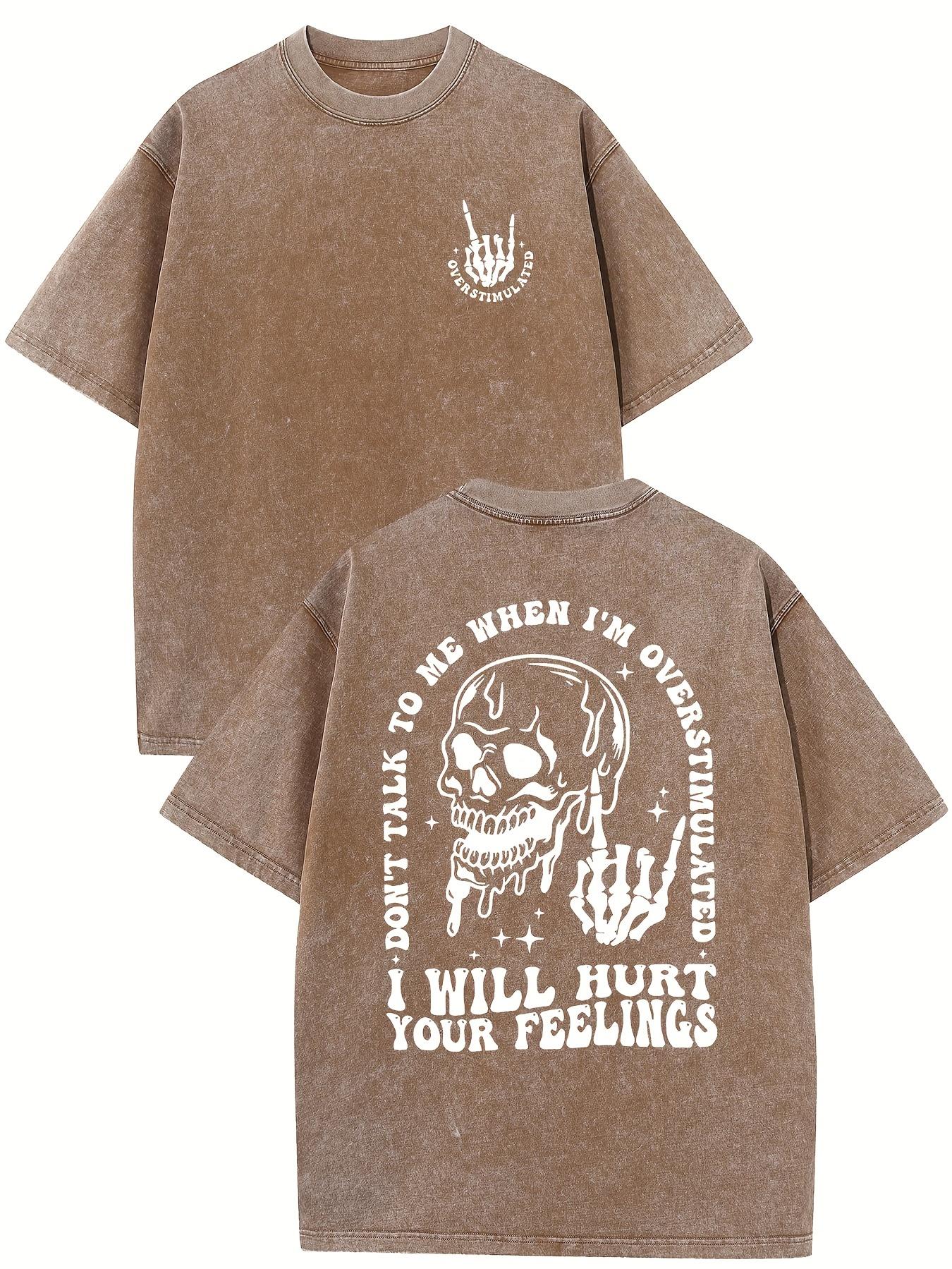 Men s Vintage Washed T-Shirt - Loose Fit Short Sleeve Crew Neck Cotton with I ll Hurt Your Feelings Text Print, Casual Wear & Everyday Outfits 5XL
Men s Vintage Washed T-Shirt - Loose Fit Short Sleeve Crew Neck Cotton with I ll Hurt Your Feelings Text Print, Casual Wear & Everyday Outfits 5XL