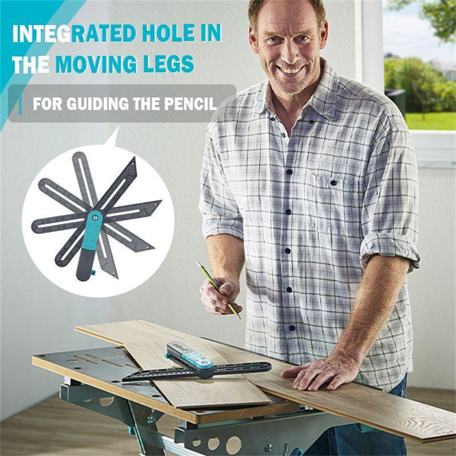 Измерительная линейка для быстрой маркировки Инструмент для измерения угла с фиксатором Угловая линейка синий
Измерительная линейка для быстрой маркировки Инструмент для измерения угла с фиксатором Угловая линейка синий