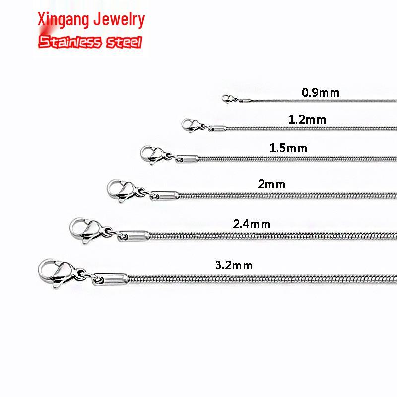 Stainless Steel Snake Chain Clavicle Necklace - Versatile, Simple, and Stylish Titanium Steel Design for Women Length 45cm
Stainless Steel Snake Chain Clavicle Necklace - Versatile, Simple, and Stylish Titanium Steel Design for Women Length 45cm