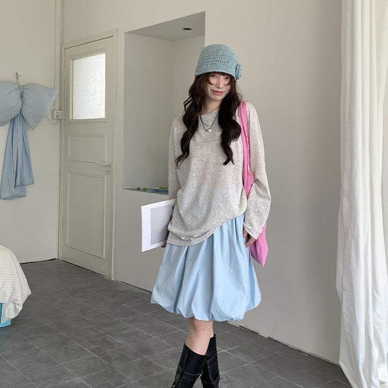 Spring and Summer New Versatile Commuter Long-sleeved Korean Style Variegated Tops T-shirt for Women Onesize білий
Spring and Summer New Versatile Commuter Long-sleeved Korean Style Variegated Tops T-shirt for Women Onesize білий