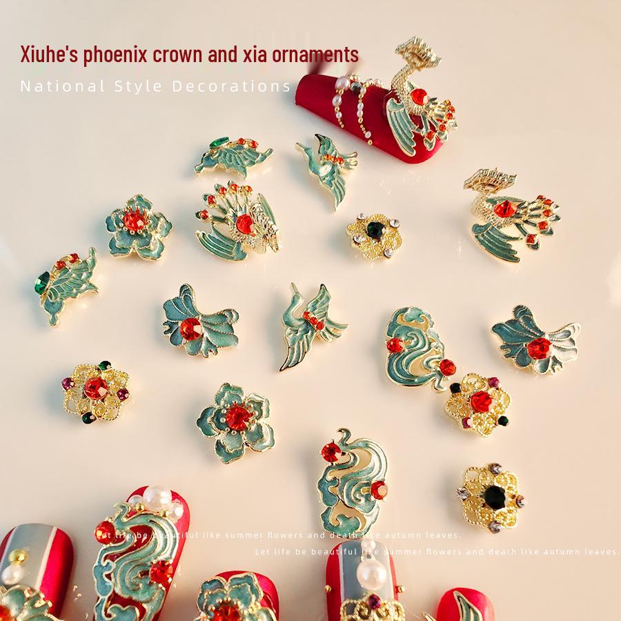 Chinese Xiuhe Wedding Nail Art Zircon Jewelry: Phoenix Crown & Xiapei Bride Rhinestone Accessories
Chinese Xiuhe Wedding Nail Art Zircon Jewelry: Phoenix Crown & Xiapei Bride Rhinestone Accessories