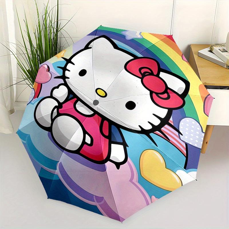 Hello Kitty,Rainbow Automatic Folding Umbrella-Simple 8-Rib Design, Bright Cartoon Pattern, Durable Iron Frame, Suitable For Travel, Outdoor
Hello Kitty,Rainbow Automatic Folding Umbrella-Simple 8-Rib Design, Bright Cartoon Pattern, Durable Iron Frame, Suitable For Travel, Outdoor