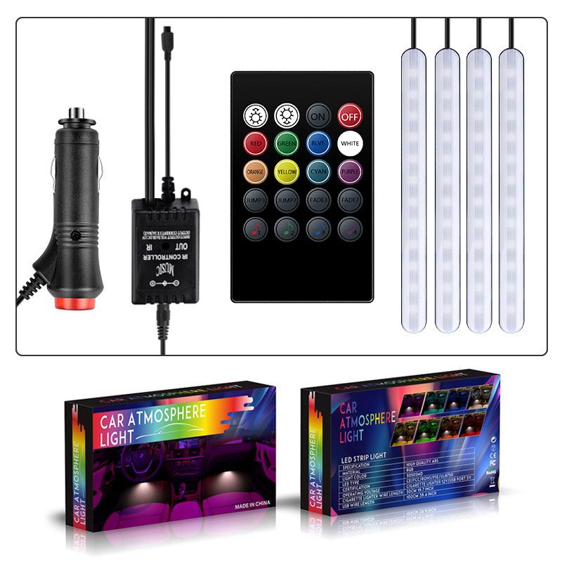 Car Interior Atmosphere RGB LED Strip Light Decorative Foot Lamp with Music and Remote Control Car Charge
Car Interior Atmosphere RGB LED Strip Light Decorative Foot Lamp with Music and Remote Control Car Charge