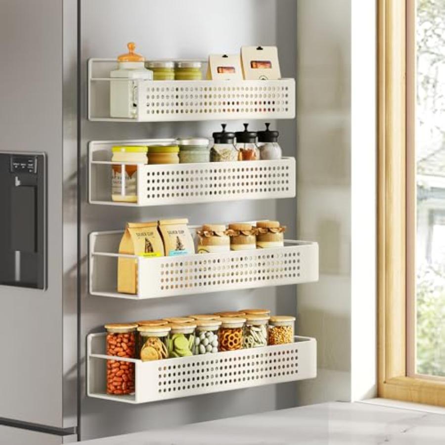 SONGMICS Strong Magnetic Spice Rack for Refrigerator Set of 4 2 Large and 2 Small Kitchen Magnetic Shelves for Microwave Washin United States
SONGMICS Strong Magnetic Spice Rack for Refrigerator Set of 4 2 Large and 2 Small Kitchen Magnetic Shelves for Microwave Washin United States