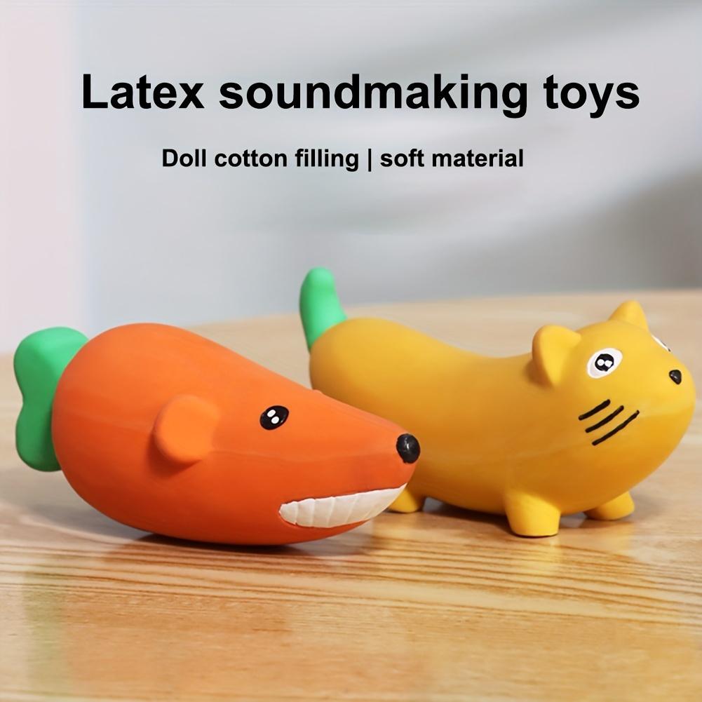 Squeak Toys для собак і кішок - мультяшний візерунок з бананом і морквою, міцний пластик, інтерактивні латексні іграшки для гри та кусання зі звуком жовтий
Squeak Toys для собак і кішок - мультяшний візерунок з бананом і морквою, міцний пластик, інтерактивні латексні іграшки для гри та кусання зі звуком жовтий