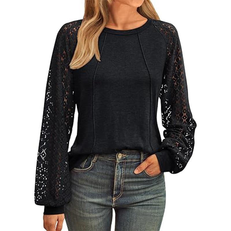 Women s Lace Trim Blouse - New Long Sleeve Round Neck Oversized Shirt Tunic Top Boho Elegant Style S
Women s Lace Trim Blouse - New Long Sleeve Round Neck Oversized Shirt Tunic Top Boho Elegant Style S