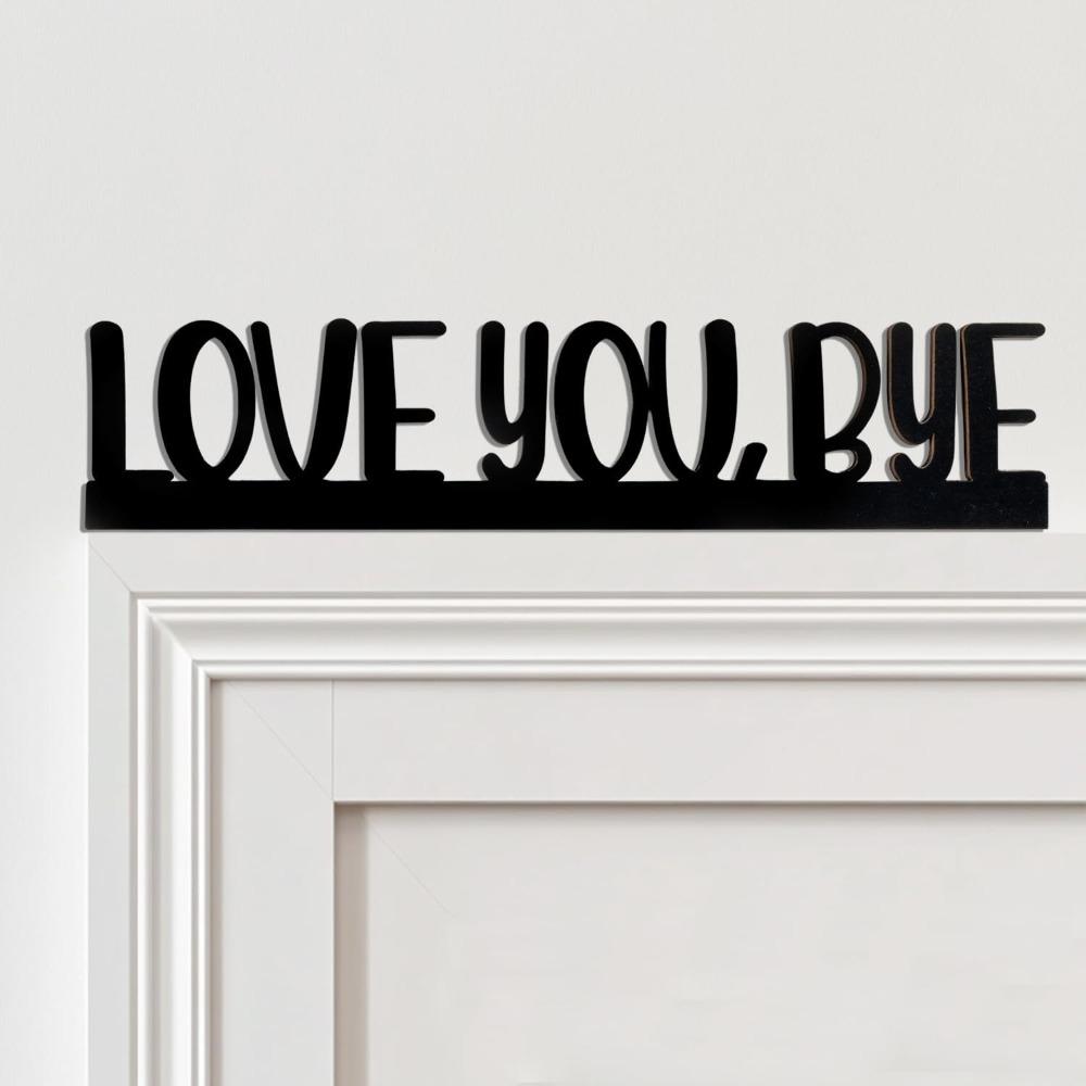 Wrought Iron Love You Bye Sign Door Frame Corner Wall Decor, Black Metal Entryway Hallway Hanging Art Gift
Wrought Iron Love You Bye Sign Door Frame Corner Wall Decor, Black Metal Entryway Hallway Hanging Art Gift